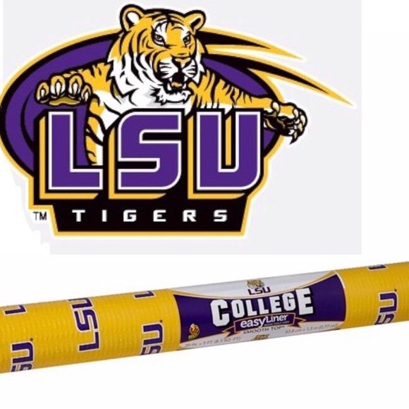 NWT LSU Tigers Smooth Top Non-adhesive Shelf Drawer Liner 20" x 5' (4 available) - Picture 10 of 12
